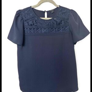 Ann Taylor Navy blouse